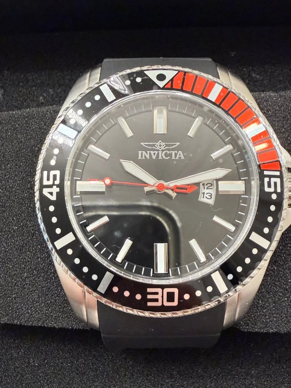 $249 Invicta Pro Diver Vigorum Men's Black Dial 48mm Quartz Watch (30742) NIB